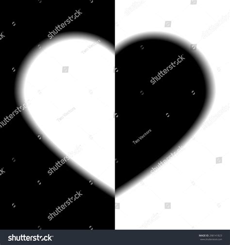 Two Sides Love Black White Like Stock Vector Royalty Free 298141823