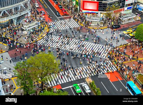 Tokyo Japan Ansicht Von Shibuya Crossing Einer Der Verkehrsreichsten