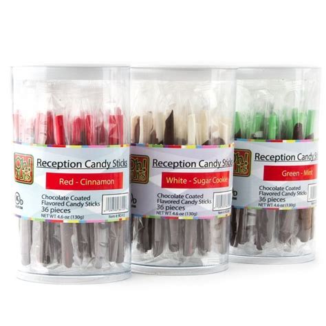 Holiday Mix Reception Candy Sticks Chocolate Dipped With Images