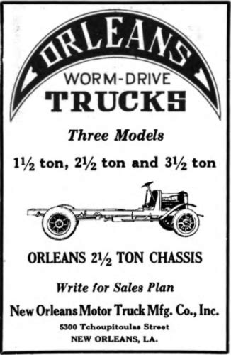 New Orleans Motor Truck Manufacturing Company Mycompanies Wiki Fandom
