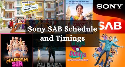 Sab Tv Schedule Sab Tv Show List Sab Tv Serial Timings List