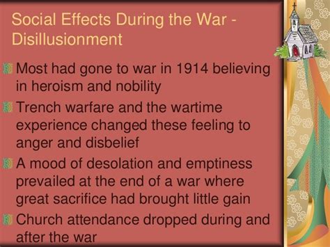 Social Effects Of Wwi