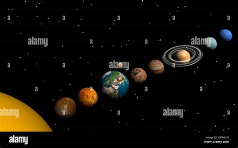 All Planets Of The Solar System Mercury Venus Earth Mars Stock