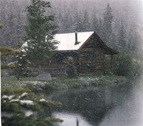 Log Cabin In The Snow Winter Scenes Pinterest The