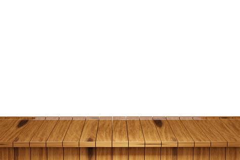 Wooden Table Wood Table Top Front View 3d Render Isolated 21077675 Png