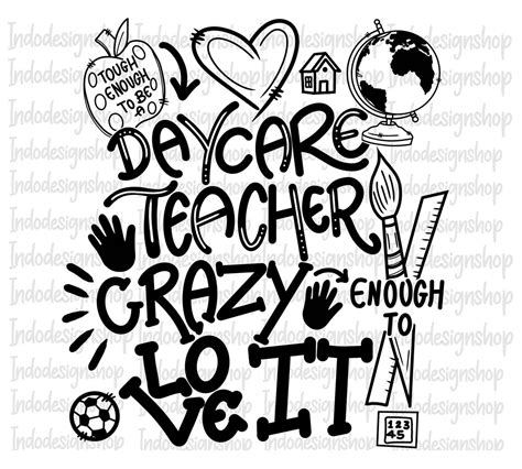 Daycare Svg Tough Enough To Be A Daycare Teacher Png Svg Teachers Day