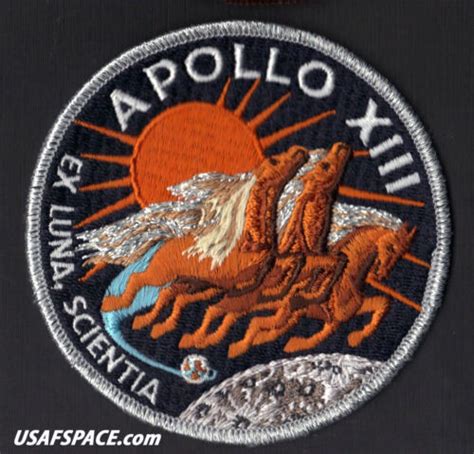 Apollo 13 Lion Brothers Vintage Original Nasa Hallmarked Cloth Back