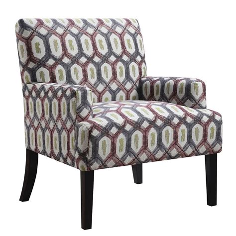 For example, here typical mexican patterns are used Geometric Patterned Accent Chair (Red w/ Grey) by Coaster ...