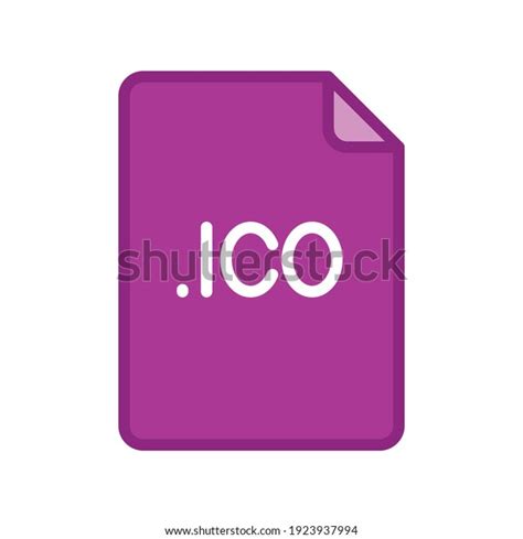 Ico File Format Filled Outline Icon Stock Vector Royalty Free