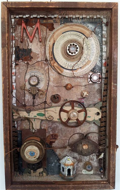 Assemblage Abstract With Eyes By Bugatha1 On Deviantart Found Art