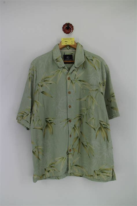 Aloha Wear Vintage Jamaica Jaxx Hawaiian Silk Shirt Mens S Size Xl