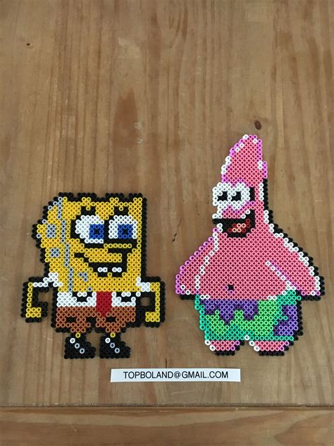 Spongebob Squarepants Patrick Star Hama Beads Perler Beads Pixel