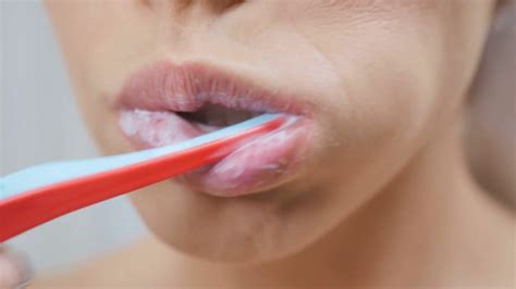 Woman Brushes Teeth Stock Footage Sbv Storyblocks