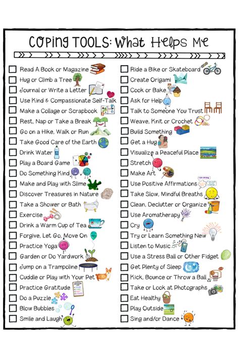 Coping Skills Worksheets For Kids With Adhd