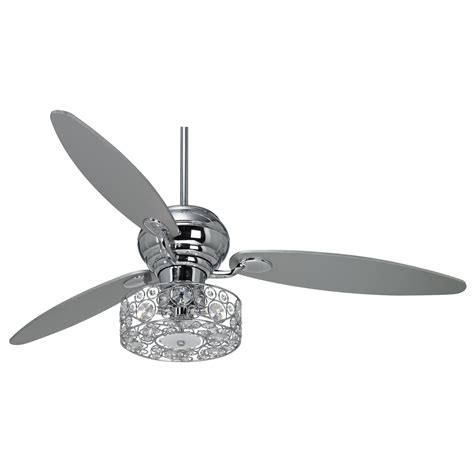 Aeroslim has everything one could ask for in a fan sweep : 60" Spyder Chrome Ceiling Fan with Crystal Discs Light Kit ...