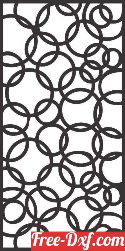 Download Circles Decorative Panel Wall Separator Door Pattern Dxf