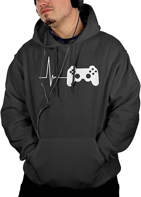 Rmm Kkk Mens Gamer Heartbeat Sweatshirt Fleece Hoodie At Amazon Mens