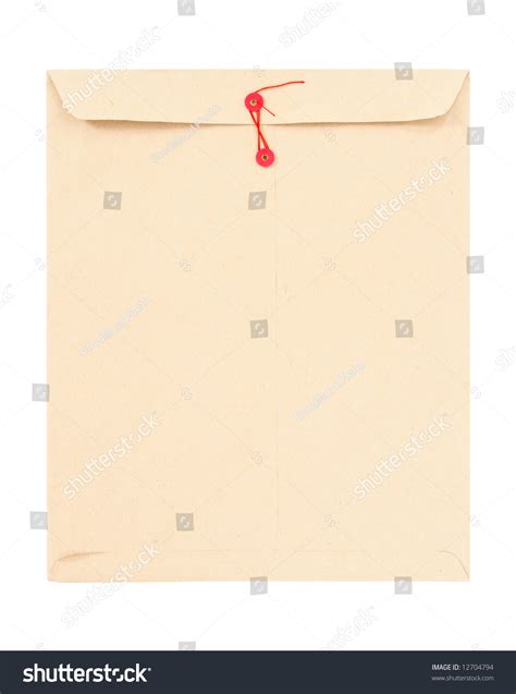Manila Envelope Red String Isolated On Stock Photo Edit Now 12704794