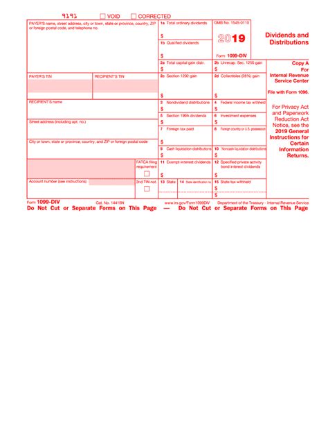2019 Form Irs 1099 Div Fill Online Printable Fillable Blank Pdffiller