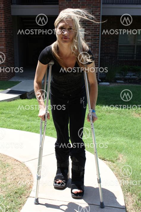 Young Lady On Crutches By Dian Kowarsch Mostphotos