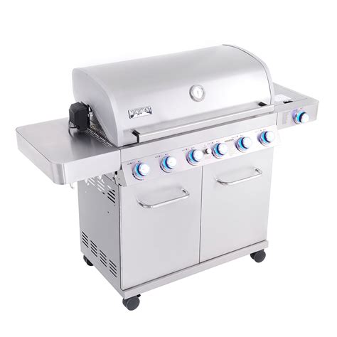 Monument Grills 6 Burner Propane Gas Stainless Grill With Led Controls