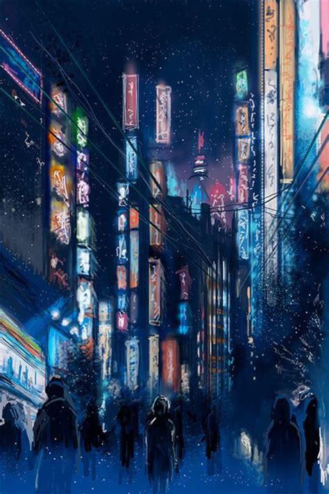 54 Best Anime City Images On Pinterest Cities Fantasy World And