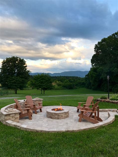Pinterest Inspired Diy Fire Pit With View Of The Beautiful Smoky