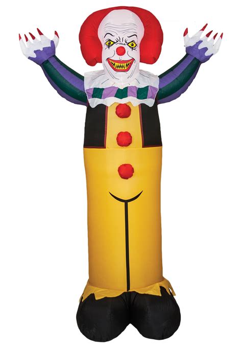 The fun display is surprisingly sturdy, holding up against wind and rain as long as it's anchored properly. Inflatable IT Pennywise Decoration