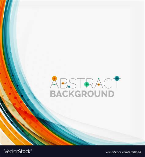 Blue And Orange Color Line Abstract Background Vector Image