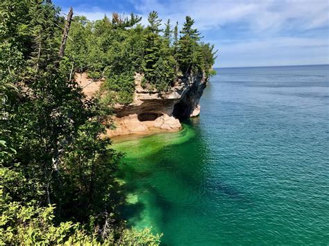 Pictured Rocks National Lakeshore Hiked From Grand Sable Falls To