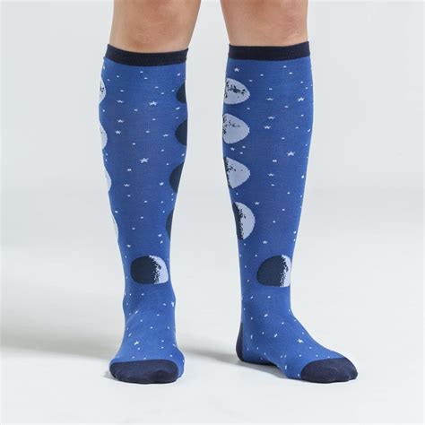 the joy of socks just a phase of the moon knee socks women s 11 00 joyofsocks