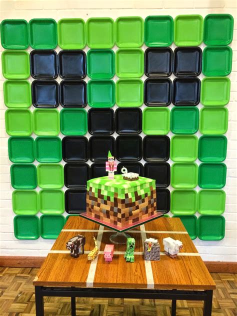Minecraft backdrop for birthday party. Elaine's Sweet Life: Minecraft Party