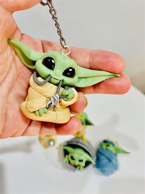 Baby Yoda Keychain Mandalorian Keychain Backpack Toy Baby Yoda Etsy