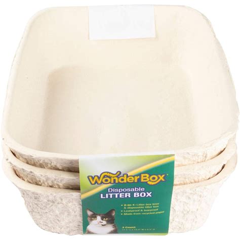 Wonderbox Disposable Litter Box 2 In 1 Functionality Disposable Cat Litter Box And Liner 3