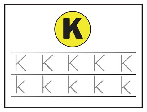 Trace Letters K Uppercase And Lowercase Alphabet Tracing Practice