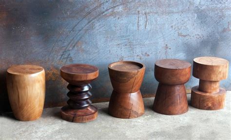 A sturdy structure of solid wood gives them noticeable scandinavian style. African Wood Turned Side Tables│Stools - Phases Africa ...