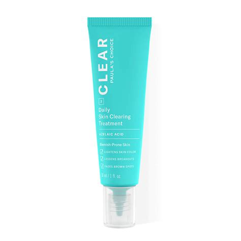 This serum is packed with eight peptides, amino acids, and repairing ingredients that promise to reduce the appearance of. PAULA'S CHOICE Clear Daily Skin Clearing Treatment Azelaic ...