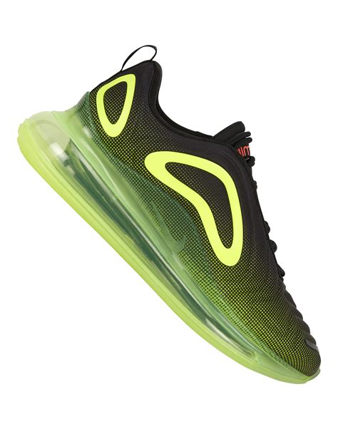 Mens Black And Yellow Nike Air Max 720 Life Style Sports