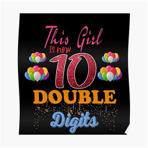 Double Digits Birthday Posters Redbubble