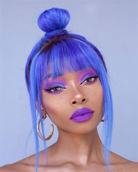 So blue that i was almost nervous for a moment. Instagram | Bold hair color, Dramatic hair colors, Neon ...