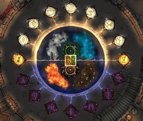 Planar Map At A Mage College Lower Level 43 X 52 Swipe For Full