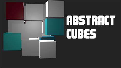 Blender Tutorial Abstract Cubes Youtube