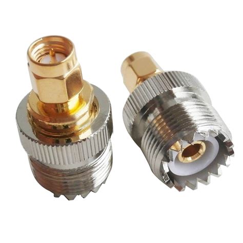 2x Sma Male To Uhf Female So239 So 239 Jumper Plug Rf Adapter Connect