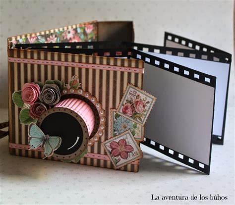 La Aventura De Los Buhos Photo Camera Mini Album Mini Album Scrap Mini Scrapbook Albums