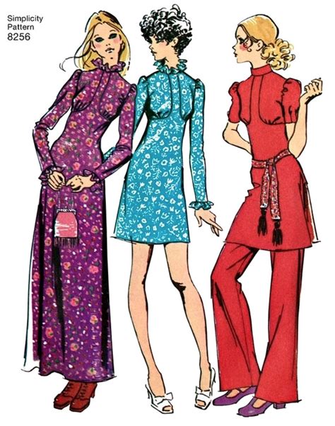 Sewing Pattern Womens Vintage Dress Pattern 1970s Etsy