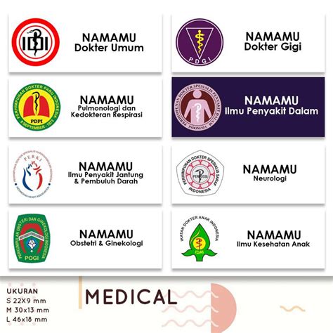 Jual Stiker Label Nama Sticker Waterproof Medical Dokter Umum Dokter Gigi Dll Indonesia
