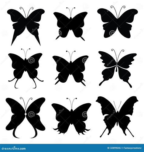 Silhouette De Papillon Illustration De Vecteur Illustration Du