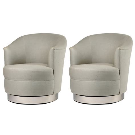 A den, library, office, living room or even a reading corner in a bedroom are all great with such a wide selection of armchairs & accent chairs for sale, from brands like fairfield chair, b&t design, and apt2b, you're. Pair of Karl Springer Swivel Club Chairs For Sale at 1stdibs