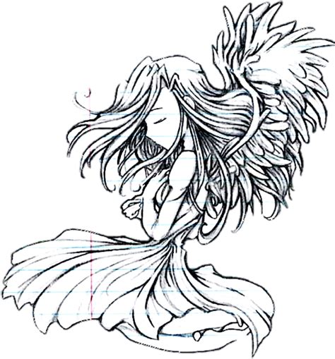 Transparent Angel Outline Png Beautiful Drawing Of An Angel Clipart