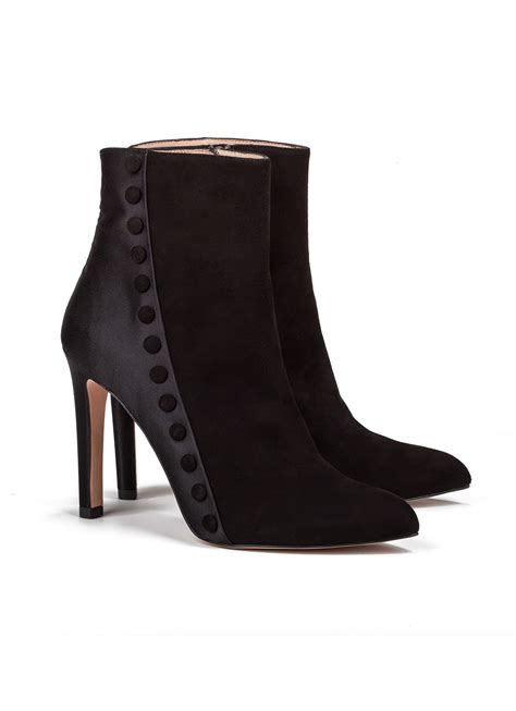 High Heel Ankle Boots In Black Suede Online Shoe Store